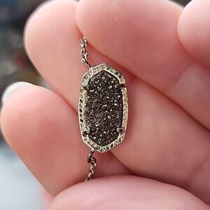 Elisa Multi colored drusy pendant  Kendra Scott necklace